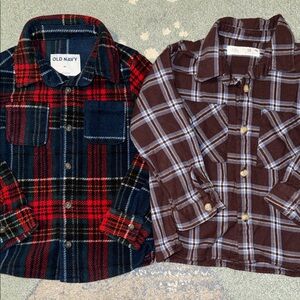 Old Navy & Zara Plaid Button-Down Shirts Bundle (2) - Size 4